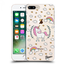 Picasee Silikónový prehľadný obal pre Apple iPhone 8 Plus - Unicorn star heaven