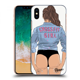 Picasee Silikónový prehľadný obal pre Apple iPhone X/XS - Crossfit girl - nickynellow