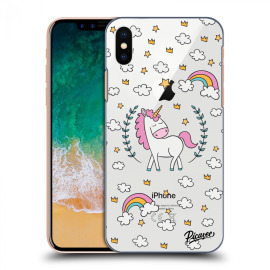 Picasee Silikónový prehľadný obal pre Apple iPhone X/XS - Unicorn star heaven