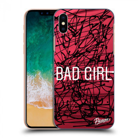 Picasee Silikónový prehľadný obal pre Apple iPhone X/XS - Bad girl