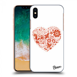 Picasee Silikónový prehľadný obal pre Apple iPhone X/XS - Big heart