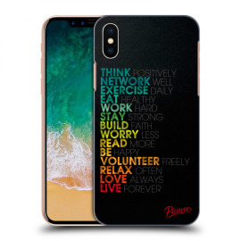 Picasee Silikónový prehľadný obal pre Apple iPhone X/XS - Motto life