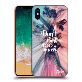 Picasee Silikónový prehľadný obal pre Apple iPhone X/XS - Don't think TOO much