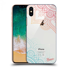 Picasee Silikónový prehľadný obal pre Apple iPhone X/XS - Flowers pattern