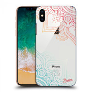 Picasee Silikónový prehľadný obal pre Apple iPhone X/XS - Flowers pattern - cena, porovnanie