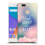 Picasee Silikónový prehľadný obal pre Xiaomi Mi A1 Global - Think happy be happy - cena, porovnanie