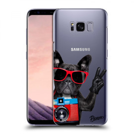 Picasee Silikónový prehľadný obal pre Samsung Galaxy S8+ G955F - French Bulldog