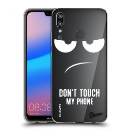 Picasee Silikónový prehľadný obal pre Huawei P20 Lite - Don't Touch My Phone