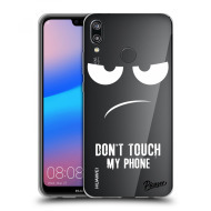 Picasee Silikónový prehľadný obal pre Huawei P20 Lite - Don't Touch My Phone - cena, porovnanie