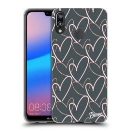 Picasee Silikónový čierny obal pre Huawei P20 Lite - Lots of love