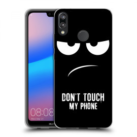 Picasee Silikónový čierny obal pre Huawei P20 Lite - Don't Touch My Phone