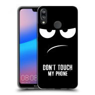 Picasee Silikónový čierny obal pre Huawei P20 Lite - Don't Touch My Phone - cena, porovnanie