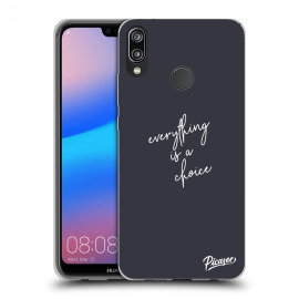 Picasee Silikónový čierny obal pre Huawei P20 Lite - Everything is a choice