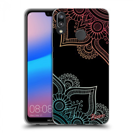 Picasee Silikónový čierny obal pre Huawei P20 Lite - Flowers pattern