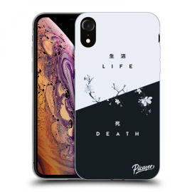 Picasee Silikónový čierny obal pre Apple iPhone XR - Life - Death