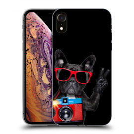 Picasee Silikónový čierny obal pre Apple iPhone XR - French Bulldog