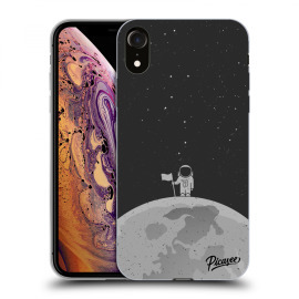 Picasee Silikónový čierny obal pre Apple iPhone XR - Astronaut