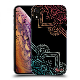 Picasee Silikónový čierny obal pre Apple iPhone XR - Flowers pattern