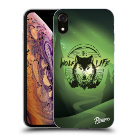 Picasee Silikónový čierny obal pre Apple iPhone XR - Wolf life