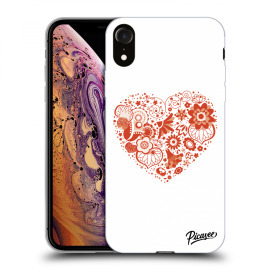 Picasee Silikónový čierny obal pre Apple iPhone XR - Big heart