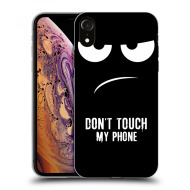 Picasee Silikónový čierny obal pre Apple iPhone XR - Don't Touch My Phone - cena, porovnanie