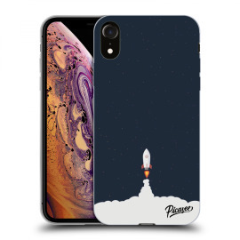 Picasee Silikónový čierny obal pre Apple iPhone XR - Astronaut 2