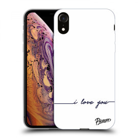 Picasee Silikónový čierny obal pre Apple iPhone XR - I love you