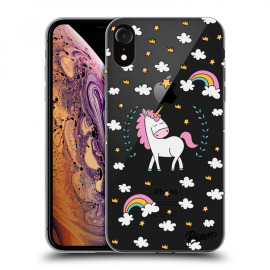 Picasee Silikónový prehľadný obal pre Apple iPhone XR - Unicorn star heaven