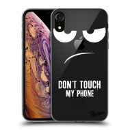 Picasee Silikónový prehľadný obal pre Apple iPhone XR - Don't Touch My Phone - cena, porovnanie