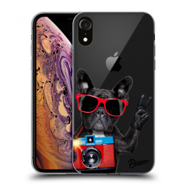 Picasee Silikónový prehľadný obal pre Apple iPhone XR - French Bulldog