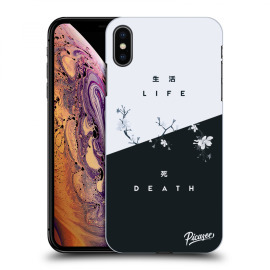 Picasee Silikónový čierny obal pre Apple iPhone XS Max - Life - Death