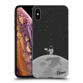 Picasee Silikónový čierny obal pre Apple iPhone XS Max - Astronaut