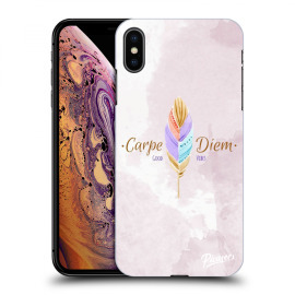 Picasee Silikónový čierny obal pre Apple iPhone XS Max - Carpe Diem