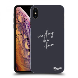 Picasee Silikónový čierny obal pre Apple iPhone XS Max - Everything is a choice