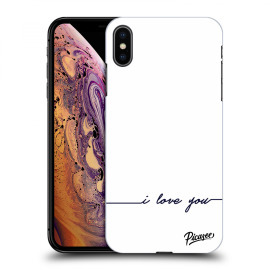 Picasee Silikónový čierny obal pre Apple iPhone XS Max - I love you