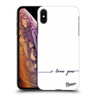 Picasee Silikónový čierny obal pre Apple iPhone XS Max - I love you - cena, porovnanie