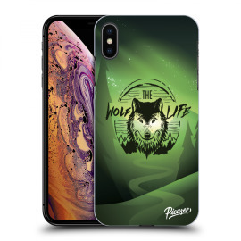 Picasee Silikónový čierny obal pre Apple iPhone XS Max - Wolf life