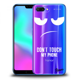 Picasee Silikónový prehľadný obal pre Honor 10 - Don't Touch My Phone