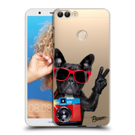 Picasee Silikónový prehľadný obal pre Huawei P Smart - French Bulldog