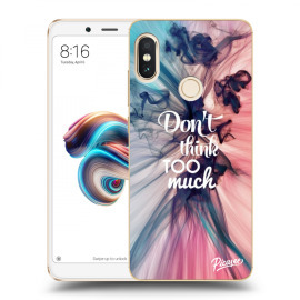 Picasee Silikónový prehľadný obal pre Xiaomi Redmi Note 5 Global - Don't think TOO much