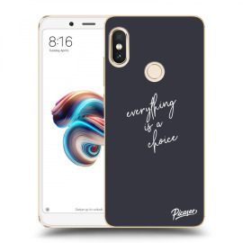 Picasee Silikónový prehľadný obal pre Xiaomi Redmi Note 5 Global - Everything is a choice