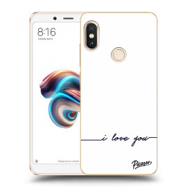 Picasee Silikónový prehľadný obal pre Xiaomi Redmi Note 5 Global - I love you