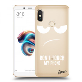 Picasee Silikónový prehľadný obal pre Xiaomi Redmi Note 5 Global - Don't Touch My Phone