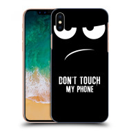 Picasee Silikónový čierny obal pre Apple iPhone X/XS - Don't Touch My Phone - cena, porovnanie