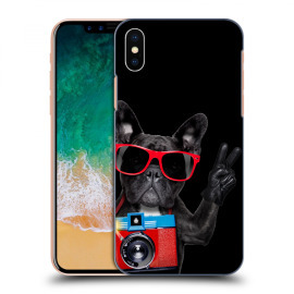 Picasee Silikónový čierny obal pre Apple iPhone X/XS - French Bulldog