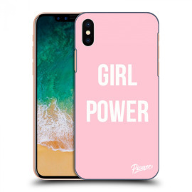 Picasee Silikónový čierny obal pre Apple iPhone X/XS - Girl Power