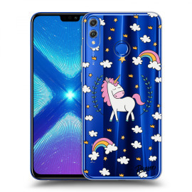 Picasee Silikónový prehľadný obal pre Honor 8X - Unicorn star heaven