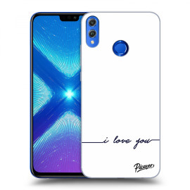 Picasee Silikónový prehľadný obal pre Honor 8X - I love you