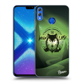 Picasee Silikónový prehľadný obal pre Honor 8X - Wolf life