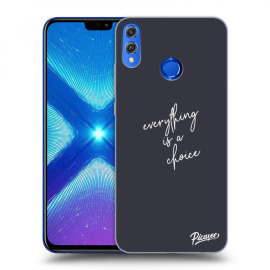 Picasee Silikónový prehľadný obal pre Honor 8X - Everything is a choice